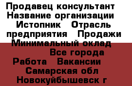 Продавец-консультант › Название организации ­ Истопник › Отрасль предприятия ­ Продажи › Минимальный оклад ­ 60 000 - Все города Работа » Вакансии   . Самарская обл.,Новокуйбышевск г.